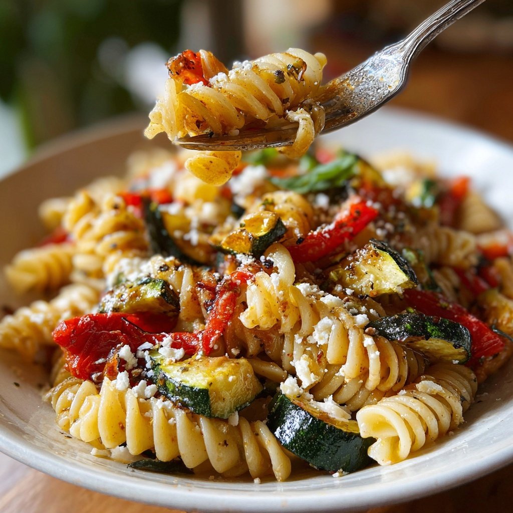 Mediterrane Ofengemüse Pasta