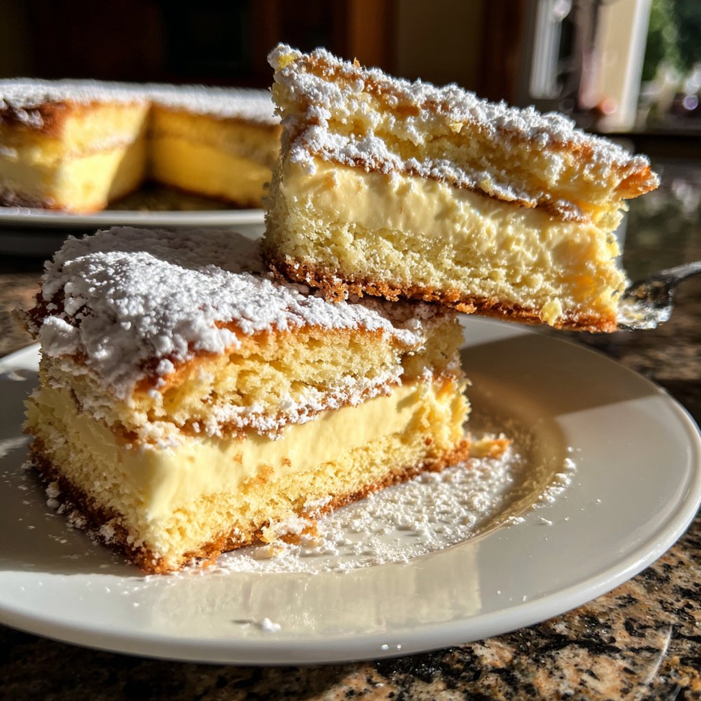 Blechkuchen mit Vanillepudding