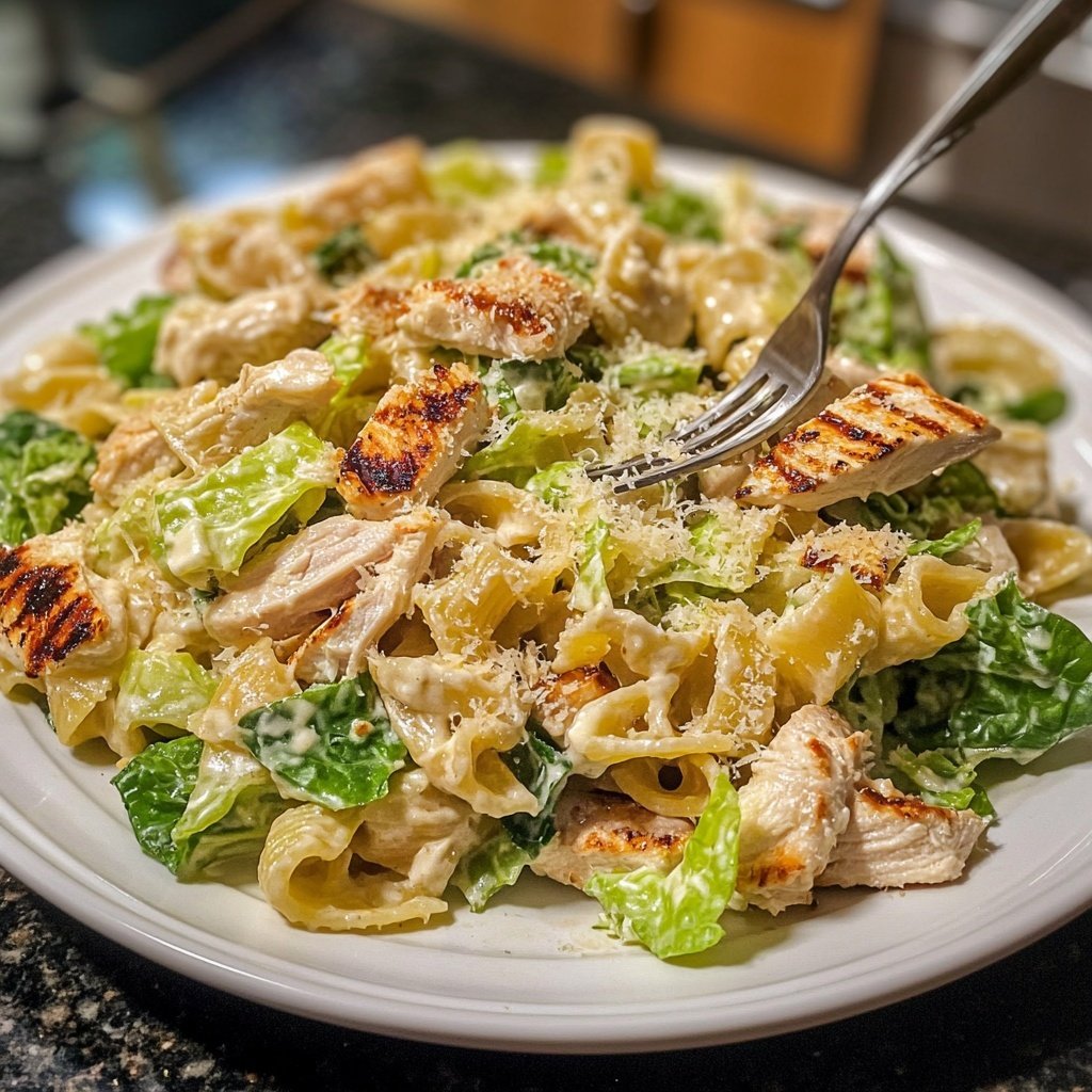 Chicken Caesar Pasta Salat