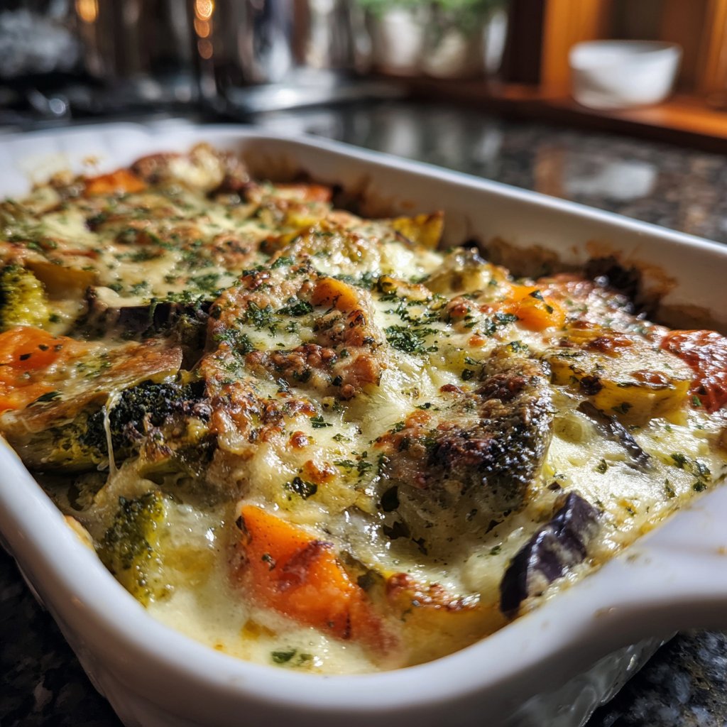 Auberginenauflauf mit Gemüse