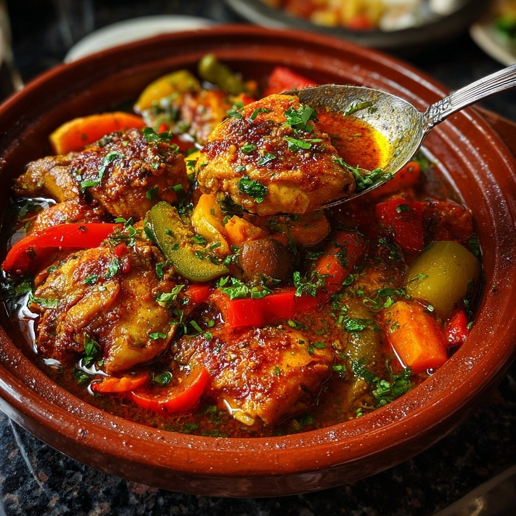 Internationale Küche Marokkanisches Hähnchen-Tagine