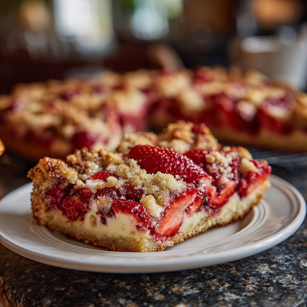 Erdbeer Streuselkuchen Mit Vanillecreme