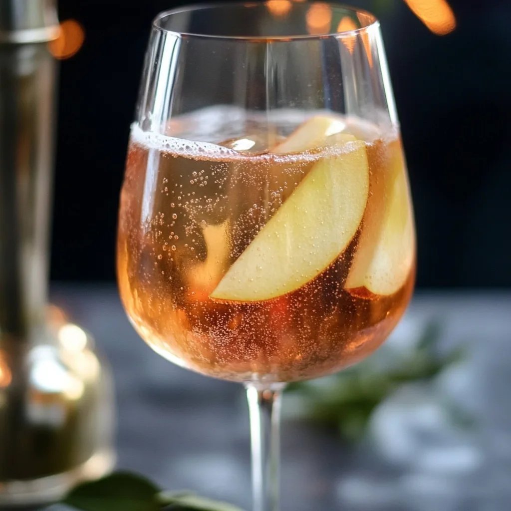 Herbstlicher Aperol Spritz mit Apfel