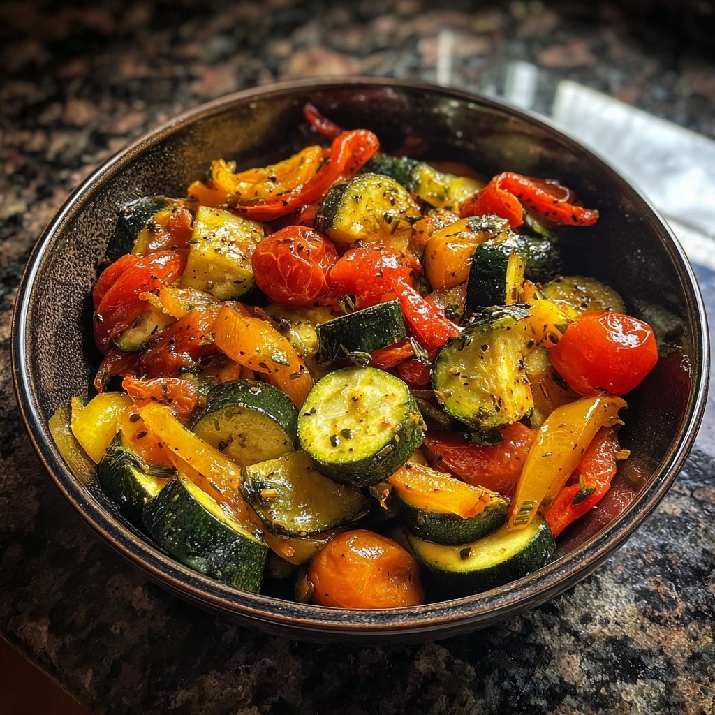 Vegetarische Gemüsepfanne Mediterran