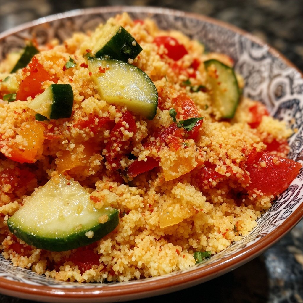 Couscous mit Tomaten und Gurke