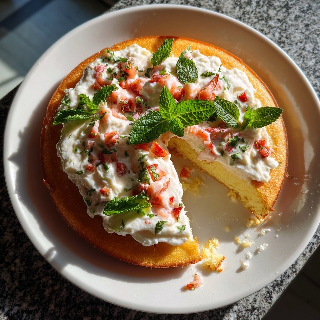 Pfannkuchen mit Erdbeerquark