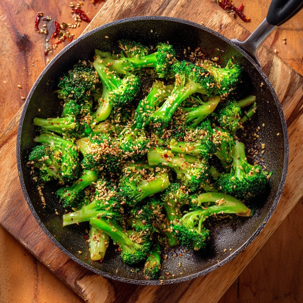 Brokkoli Pfanne Mit Sesam