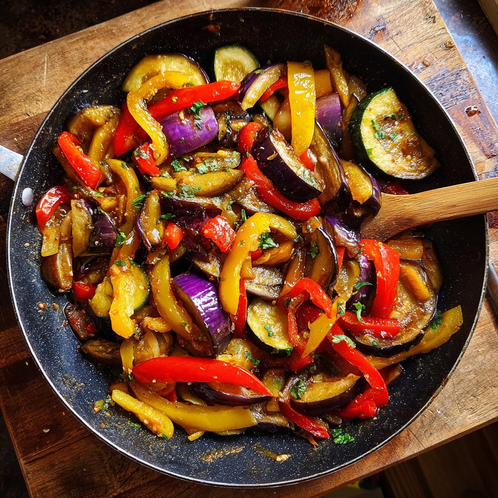 Auberginenpfanne italienisch