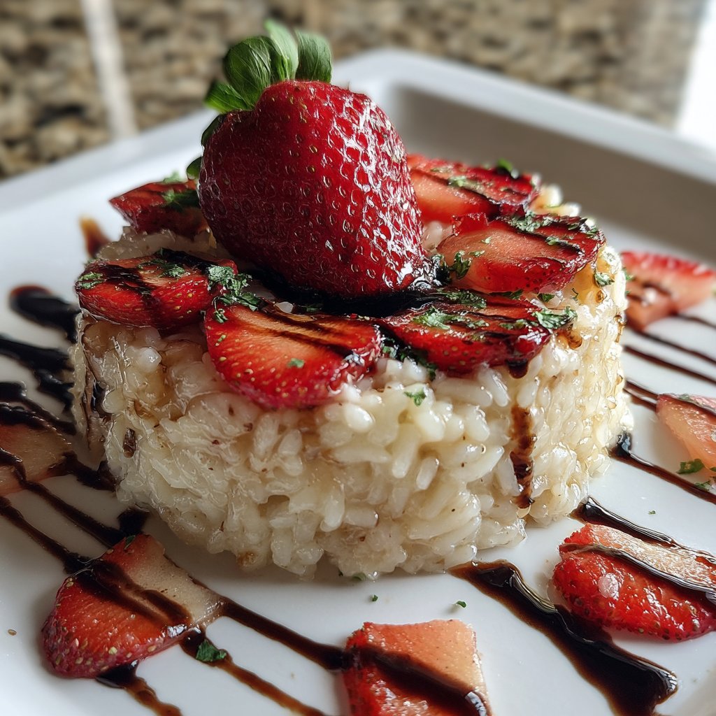 Risotto mit Erdbeeren und Balsamico