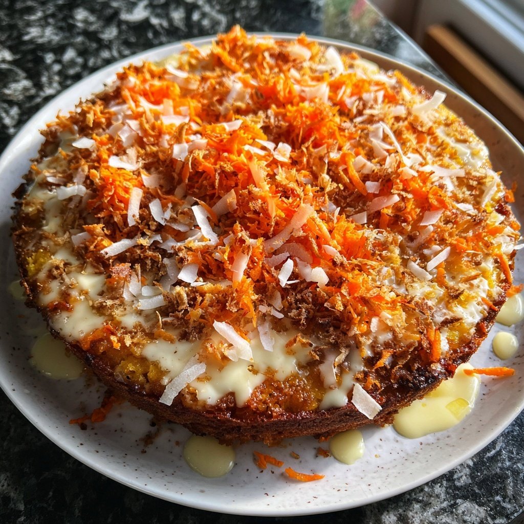 Karottenkuchen Mit Kokosraspeln