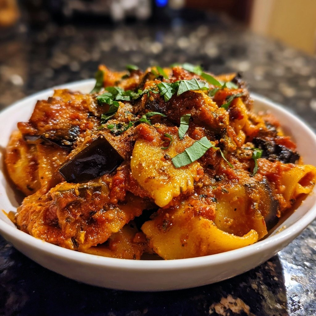 Internationale Küche Italienische Pasta alla Norma